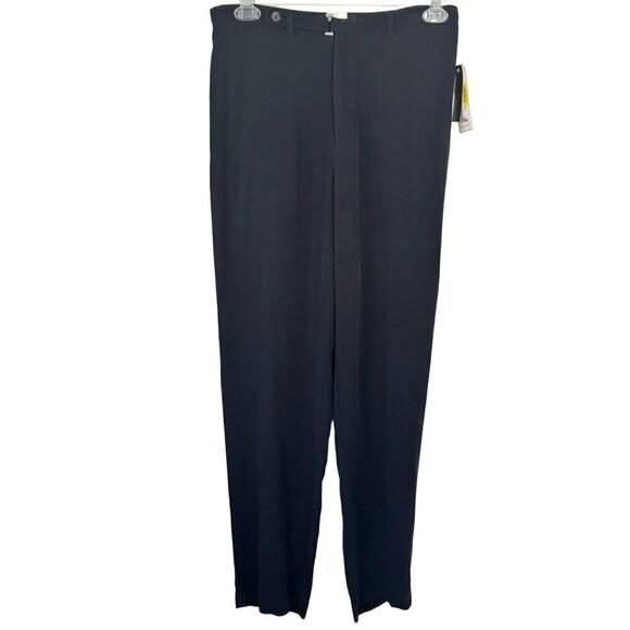 Action Wear Pants - Action Wear NWT Black Tencel Lyocell Flat Front Straight LegTrouser Slacks Sz 10